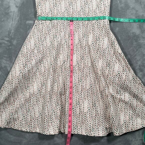 Pact Dress Medium Pink Polka Dot Fit Flare Pockets Organic Cotton Soft Casual - Picture 7 of 8